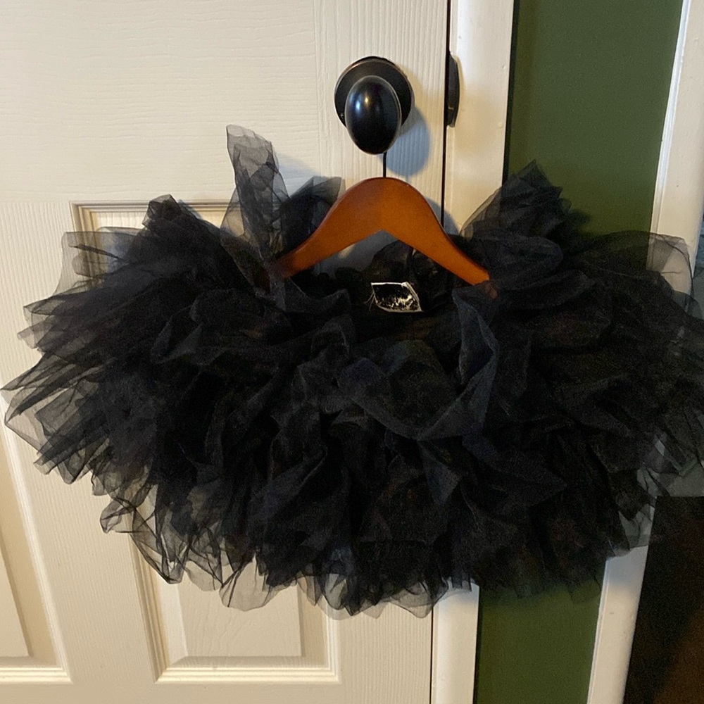 Micro Mini Black Tulle Skirt - Black - Fits Size XS/SM